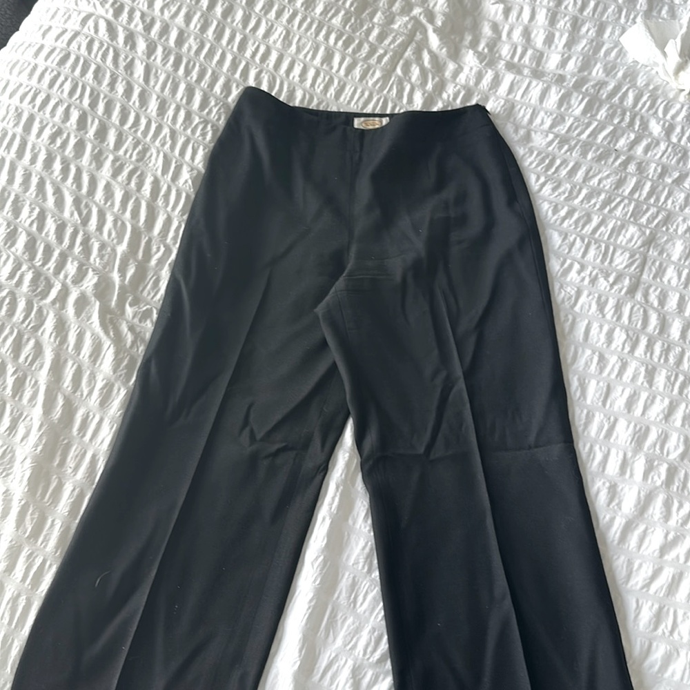 Black Talbots lined wool slacks.